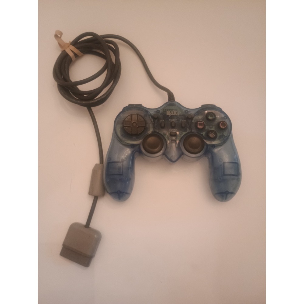 Blue Naki Rocker Turbo/Slow/Analog Controller Game Pad Controller for PSX PS1